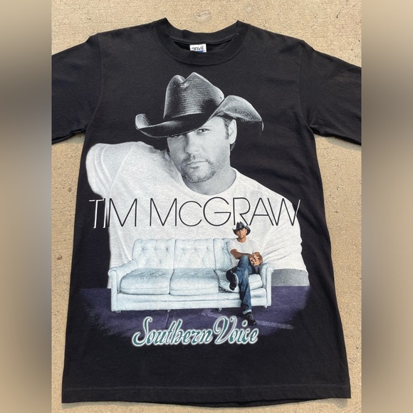 Tim McGraw Band Tee , black , small , vintage - Picture 4 of 9